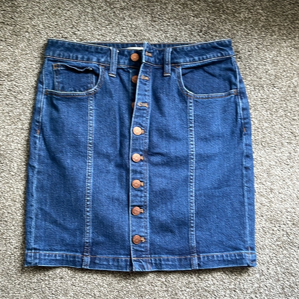 Madewell Blue Denim Mini Skirt